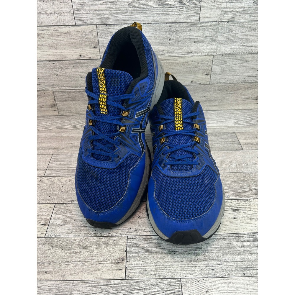 Asics Gel-Venture 8 Men Sz 9 Electric Blue Black Trail Running Shoes 1011A824